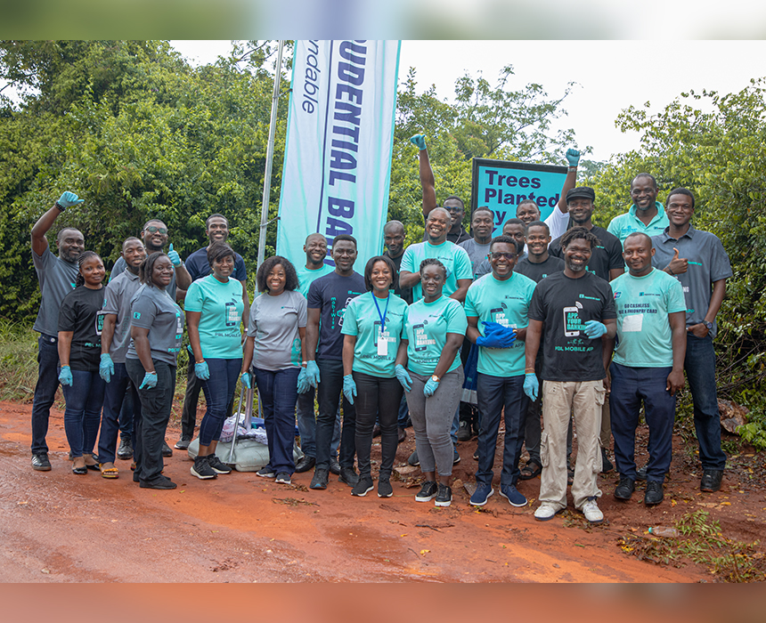 Prudential Bank Staff Plant Trees to Support Tree for Life Restoration Initiative